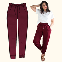 Cotton Sweatshirt Brushed Jersey - Berry Red