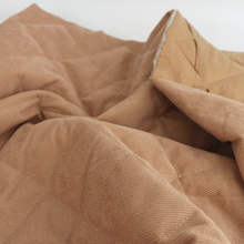 Quilted Corduroy Coating - Beige