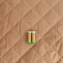 Quilted Corduroy Coating - Beige