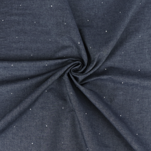 Cotton Chambray - Diamante Crystals