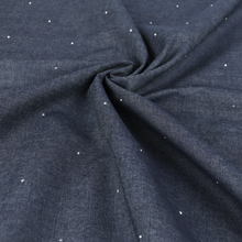 Cotton Chambray - Diamante Crystals
