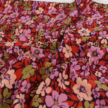 Cotton French Terry - Fall Flowers - Purple