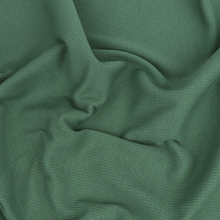 Cotton Narrow Ribbed Jersey - Cedar Green