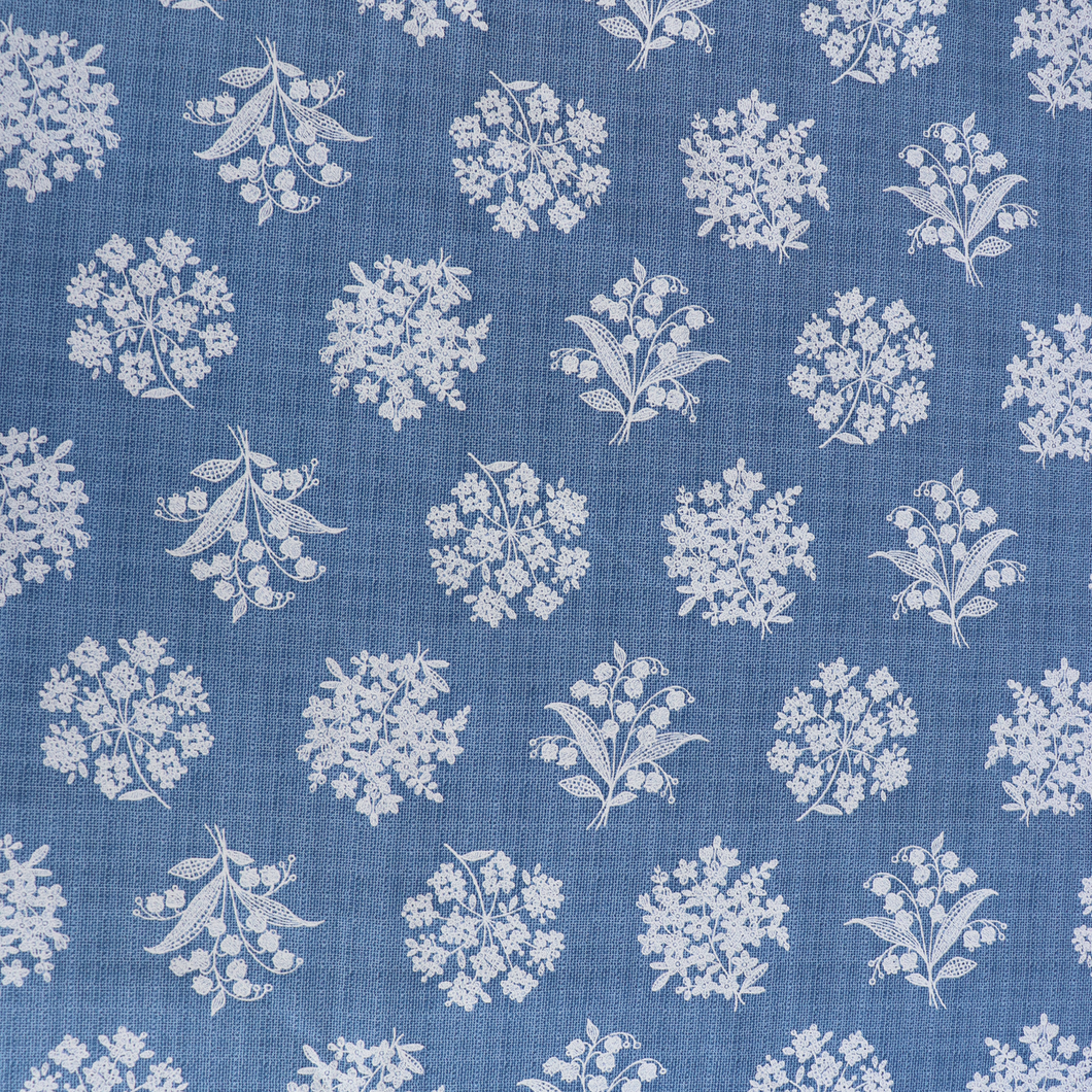 Cotton Poplin - Sevenberry Blue Gardens