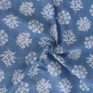 Cotton Poplin - Sevenberry Blue Gardens