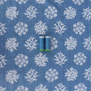 Cotton Poplin - Sevenberry Blue Gardens