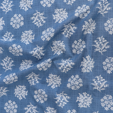 Cotton Poplin - Sevenberry Blue Gardens