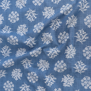 Cotton Poplin - Sevenberry Blue Gardens