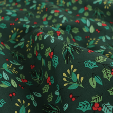 Cotton Poplin - Festive Holly