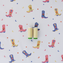 Cotton Poplin - Floral Cowboy Boots