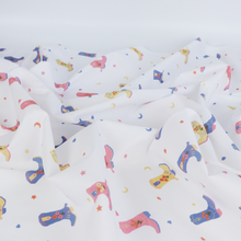 Cotton Poplin - Floral Cowboy Boots