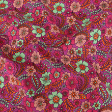 Cotton Poplin - Flowers - Pink