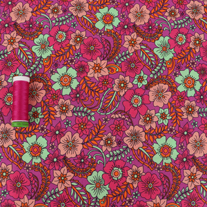 Cotton Poplin - Flowers - Pink