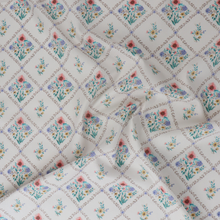 Cotton Poplin - Vintage Floral Trellis