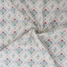 Cotton Poplin - Vintage Floral Trellis