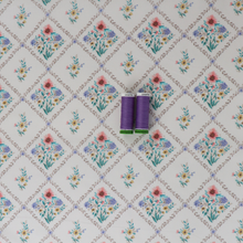 Cotton Poplin - Vintage Floral Trellis