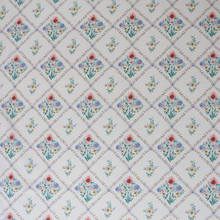 Cotton Poplin - Vintage Floral Trellis