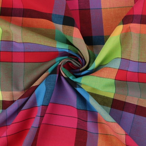 Yarn Dyed Cotton - Rainbow Check