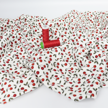 Cotton Ribbed Jersey - Cherries