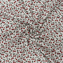 Cotton Ribbed Jersey - Cherries