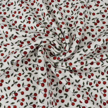 Cotton Ribbed Jersey - Cherries