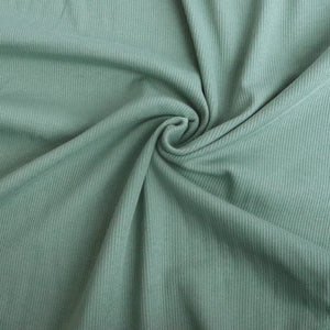 Ribbed Cotton Jersey - Old Green