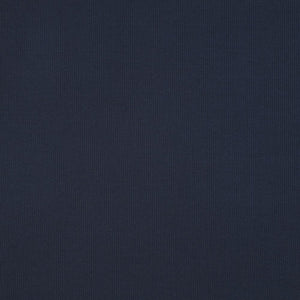 Cotton Narrow Ribbed Jersey - Navy Blue