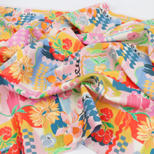Cotton Sateen - Vintage Floral Painting