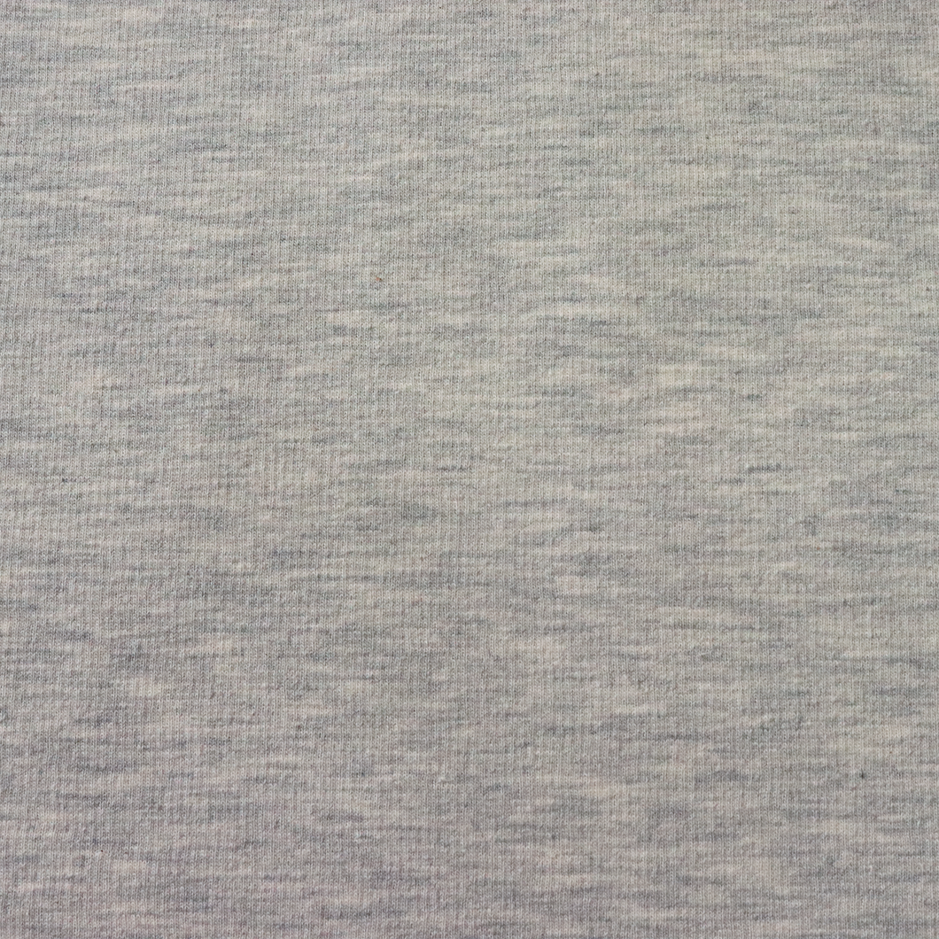 Soft Heather Gray Stretch Wool Brushed Jersey Knit Fabric