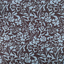 Cotton Viscose Lawn - Brown + Blue Meadow
