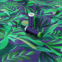 Cotton Voile - Jungle - Purple + Green