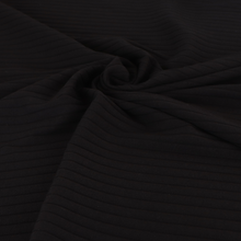 Cotton Wide Ribbed Jersey - Black