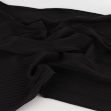 Cotton Wide Ribbed Jersey - Black