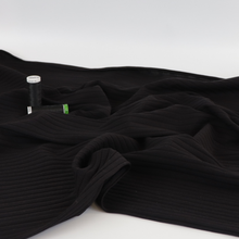 Cotton Wide Ribbed Jersey - Black