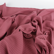 Cotton Wide Ribbed Jersey - Dark Blush Pink