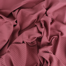 Cotton Wide Ribbed Jersey - Dark Blush Pink