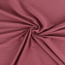 Cotton Wide Ribbed Jersey - Dark Blush Pink