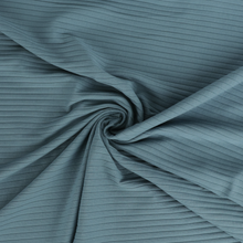 Cotton Wide Ribbed Jersey - Dusty Blue