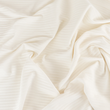 Cotton Wide Ribbed Jersey - Light Cream