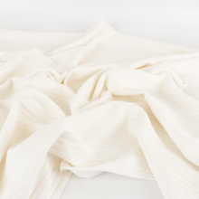 Cotton Wide Ribbed Jersey - Light Cream