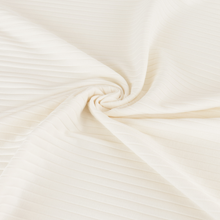 Cotton Wide Ribbed Jersey - Light Cream