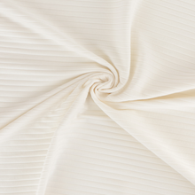 Cotton Wide Ribbed Jersey - Light Cream