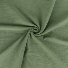Washed Crinkled Cotton - Olive Green