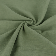 Washed Crinkled Cotton - Olive Green