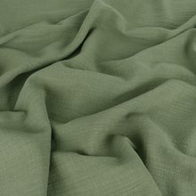 Washed Crinkled Cotton - Olive Green