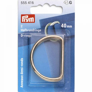 D Rings Prym - 40mm - 2 Pack - New Gold