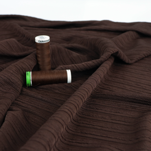 Deadstock Jersey - Chocolate Brown Sheer Stripe