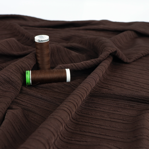 Deadstock Jersey - Chocolate Brown Sheer Stripe