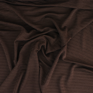 Deadstock Jersey - Chocolate Brown Sheer Stripe