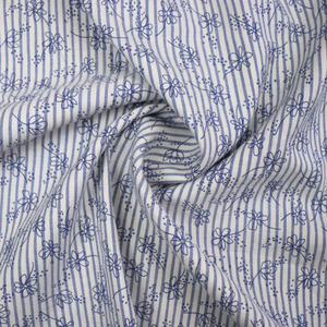 Deadstock Linen Cotton - Yarn Dyed Stripe Floral